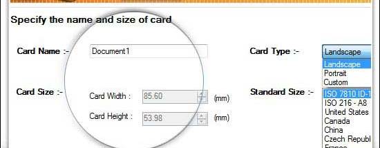 Business Card Designer Program screenshot