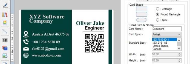 Business Card Maker Tool screenshot