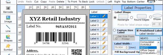 Business Databar UPCA Barcode screenshot