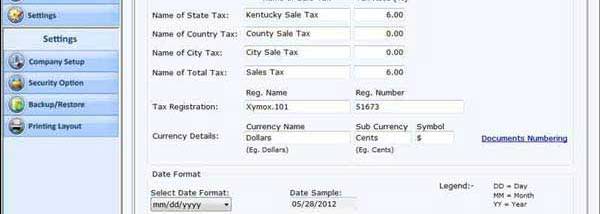 Business Purchase Order screenshot