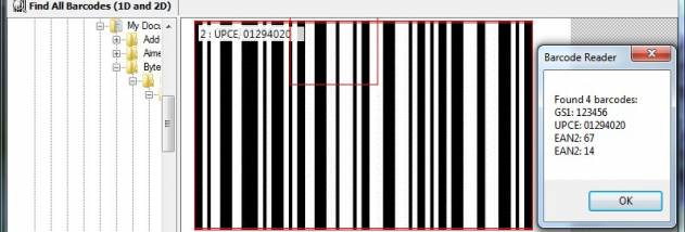 Bytescout BarCode Reader SDK screenshot
