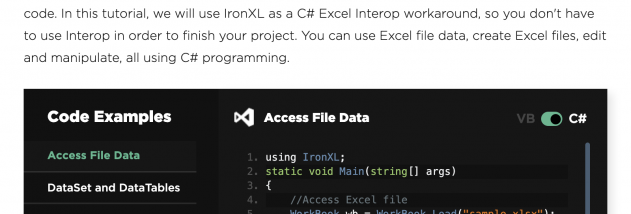 C# excel Interop screenshot