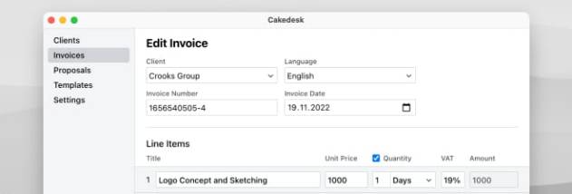 Cakedesk screenshot