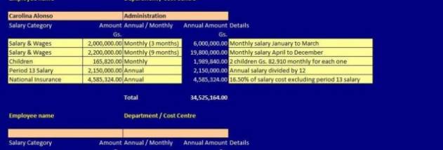 Calculadora de Sueldos y Salarios screenshot