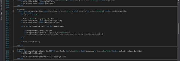 Calendar ActiveX Control screenshot