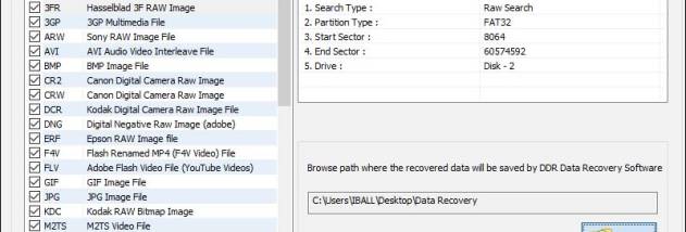 Camera Picture Recovery Software screenshot