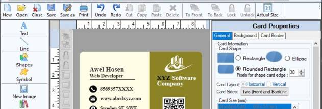 Card Designing Utility for Business screenshot