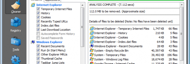 CCleaner screenshot