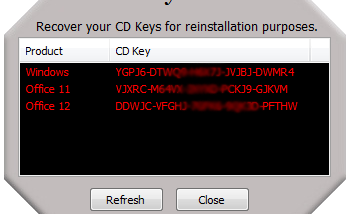 CD Key Seizer screenshot