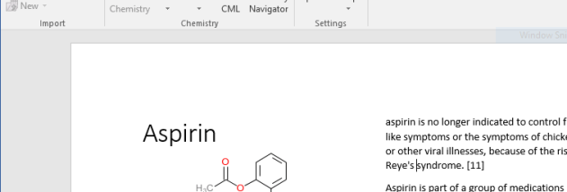 Chemistry Add-in for Word screenshot