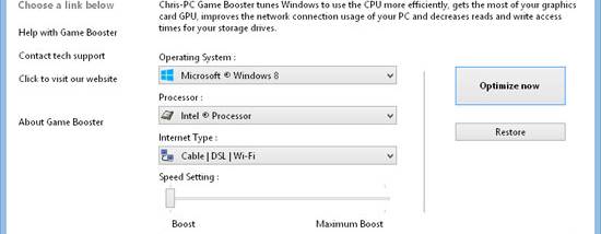 Chris-PC Game Booster screenshot