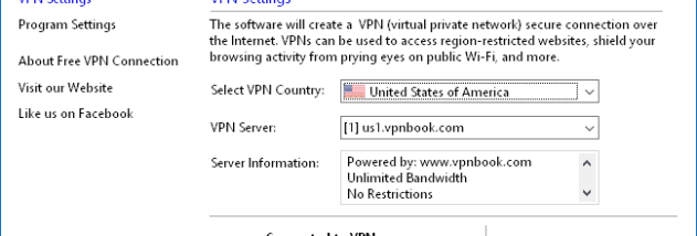 ChrisPC Free VPN Connection screenshot