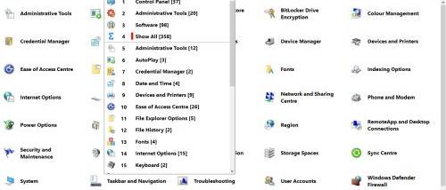Classic and Extended Control Panel screenshot