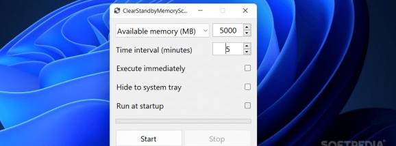 ClearStandbyMemoryScheduler screenshot