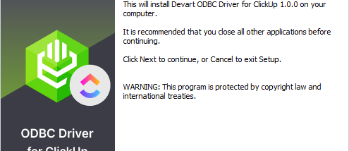 ClickUp ODBC Driver by Devart screenshot