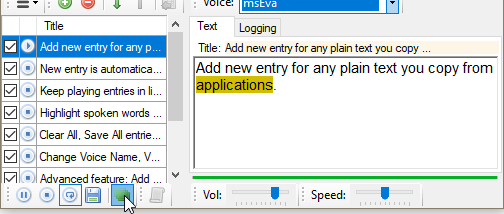 ClipBoard Speaker screenshot