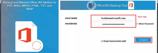 CM Office 365 Email Backup Tool screenshot