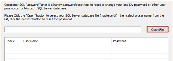Cocosenor SQL Password Tuner screenshot