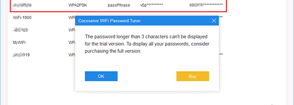 Cocosenor WiFi Password Tuner screenshot