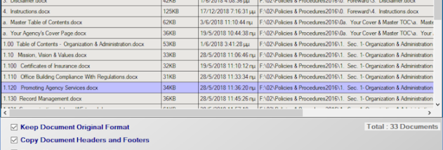 Combine Word Documents 4dots screenshot