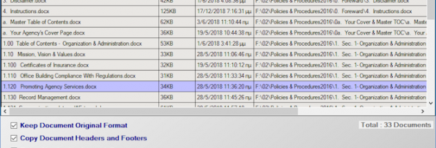 Combine Word Documents 4dots screenshot