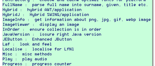 Common JDK 1.8+ Utility classes screenshot