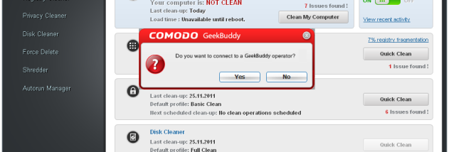 Comodo System Cleaner (64 bit) screenshot