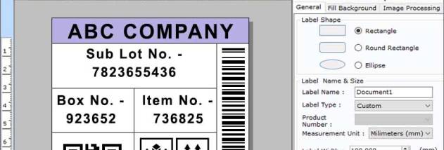 Company Barcode Label Printing Software screenshot