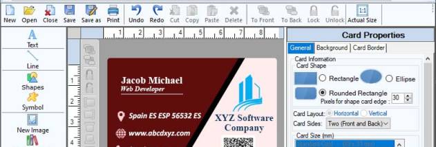 Compatible Business Card Creator screenshot