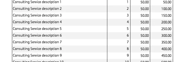 Consulting Invoice Template screenshot