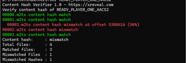 Content Hash Verifier screenshot