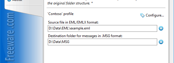 Convert EML to MSG for Outlook screenshot