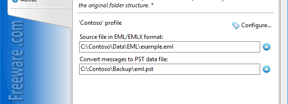 Convert EML to PST for Outlook screenshot