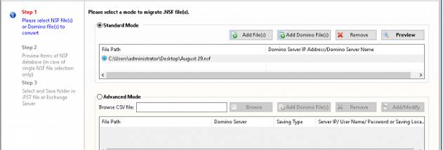 Kernel for Lotus Notes to Outlook screenshot