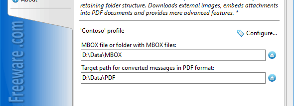 Convert MBOX to PDF for Outlook screenshot