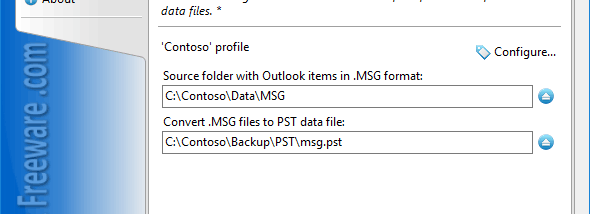 Convert MSG to PST for Outlook screenshot
