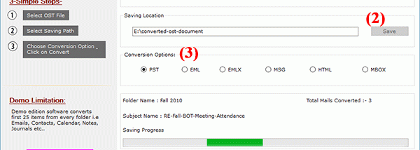 Convert OST to PST screenshot