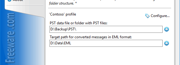 Convert PST to EML for Outlook screenshot