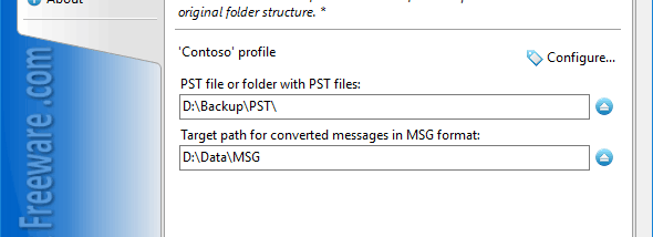 Convert PST to MSG for Outlook screenshot