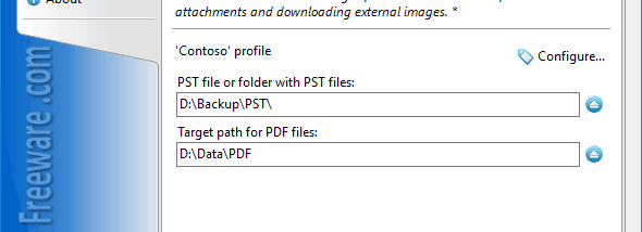 Convert PST to PDF for Outlook screenshot