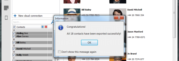 CopyTrans Contacts screenshot