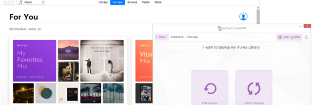 CopyTrans TuneSwift screenshot