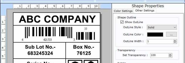 Corporate Barcode Label Printing Program screenshot