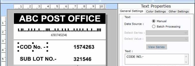 Courier Logistics Barcode Maker Software screenshot