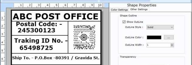 Courier Services Barcode Label Maker screenshot