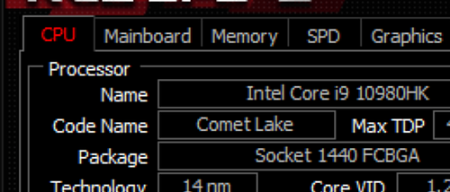 CPU-Z ROG screenshot
