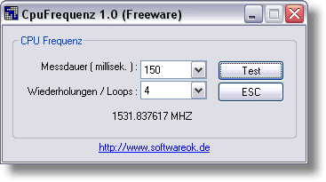 CpuFrequenz screenshot