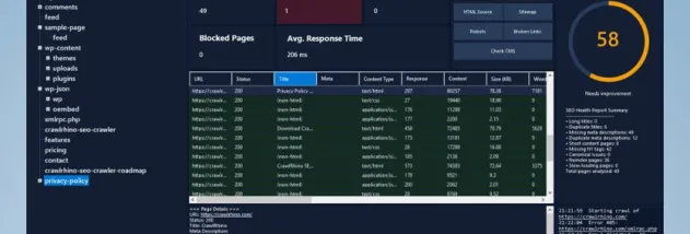 CrawlRhino SEO Monitor screenshot