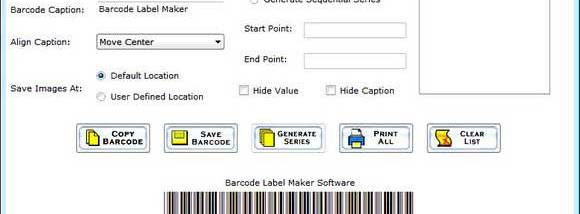 Create Barcode Label screenshot