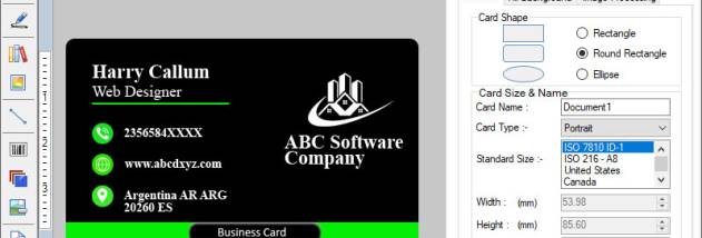 Create Business Cards screenshot